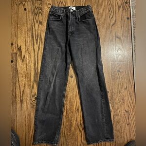 Agolde Black Straight Leg Jeans